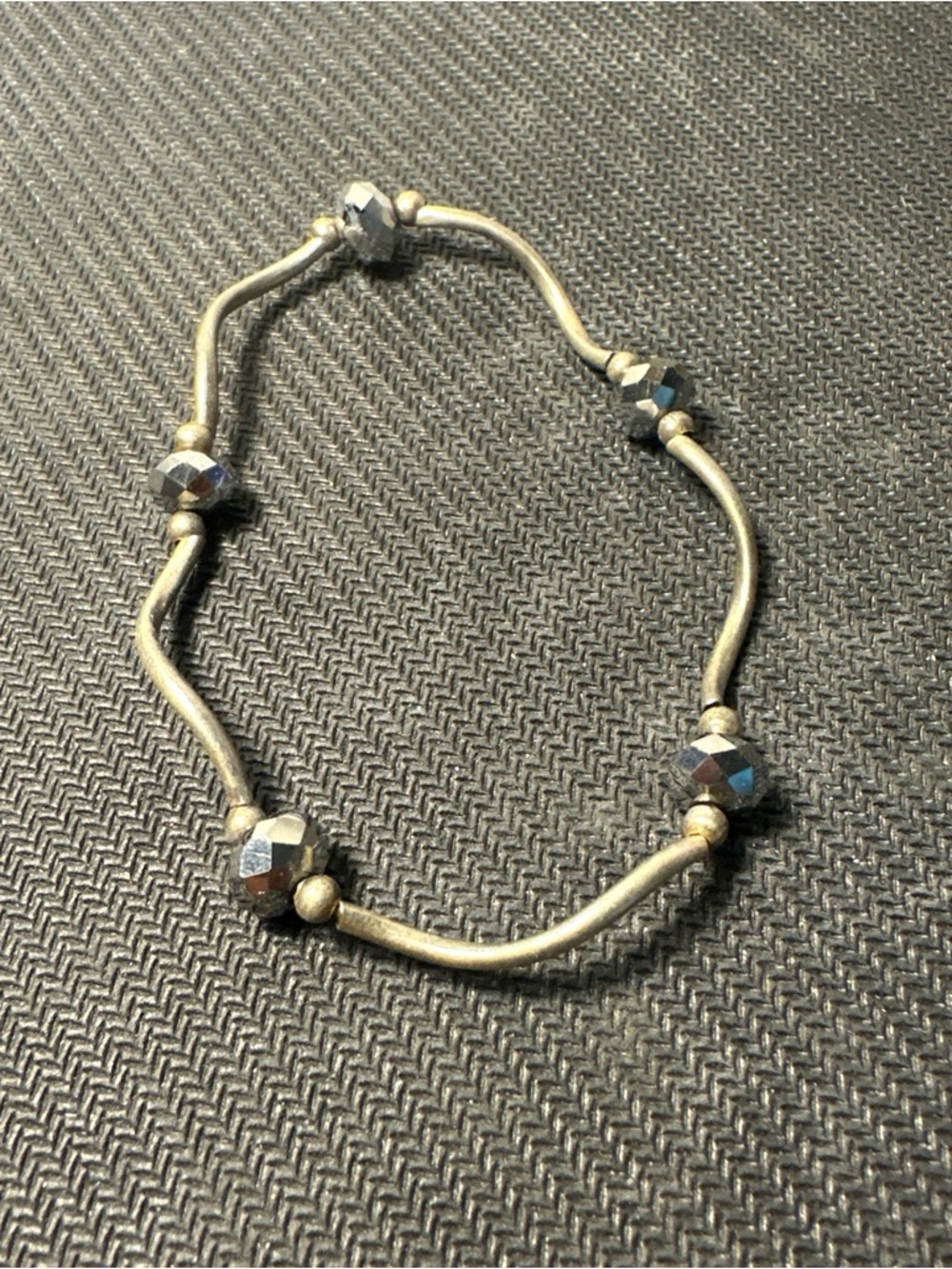 Silver-Tone Beaded Wave Bracelet - Women Jewelry